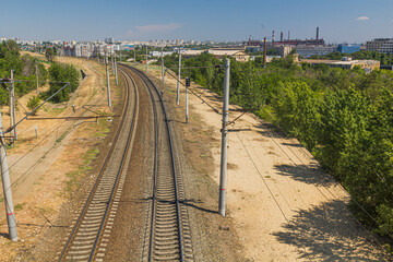 Railway tracks in Volgograd, Russia