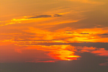 Obraz na płótnie Canvas Red colored sky during the sunset