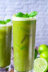 Green matcha detox drink