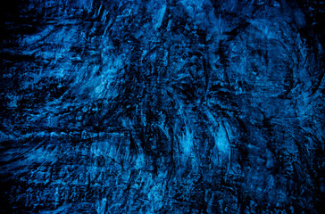 Wall pattern texture grunge cement dark blue tone background. Abstract blue color design light and black gradient background.