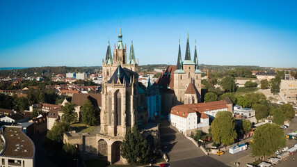 Fototapeta premium Erfurt, Dom und Kirche St. Severi