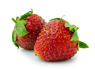 clipping path strawberry fruit isolated on white background
