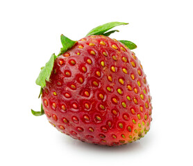 clipping path strawberry fruit isolated on white background