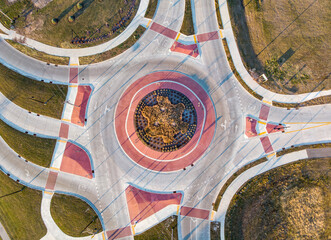 Roundabout from the Top Down - 393125932