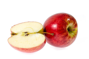 red apple isolated on white