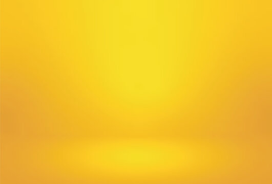 Gold, yellow empty room studio gradient used for background and display your product.