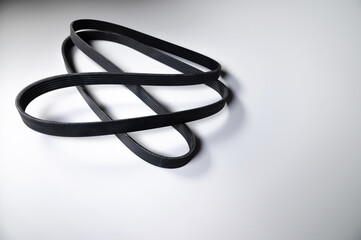 Wide poly-V bypass belt for internal combustion engine attachments. New spare alternator belt