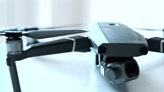 details of an unfolded drone with slider movement