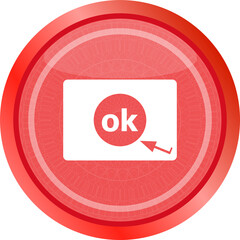 Obraz premium ok word on sign web icon. web button