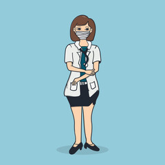 Illustration vector graphic of team medical of nurse