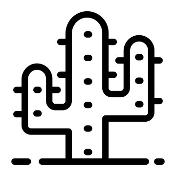 
Cactus vector style, desert concept in filled style 
