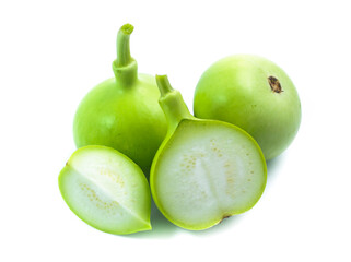 bottle gourds isolated on white background