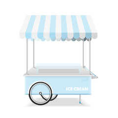 Ice cream cart on white background vector design EPS10.