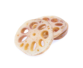 Lotus root  isolated on the white background