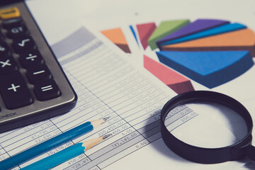 Financial accounting stock market graphs analysis