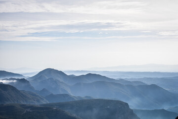 mountains and clouds (view from mountain Montserrat)