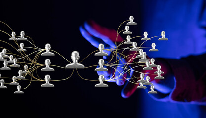 dark hierarchy connection team group digital