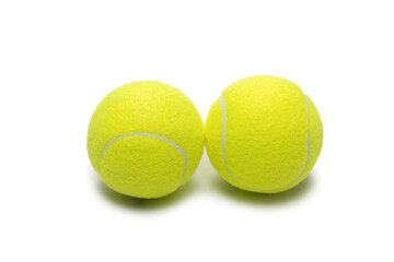 Tennis balls isolated on white background.