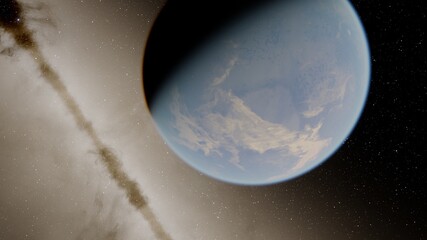 Space art, science fiction wallpaper. The beauty of deep space. Billions of galaxies in the universe