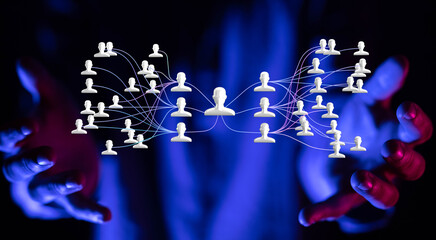 dark hierarchy connection team group digital