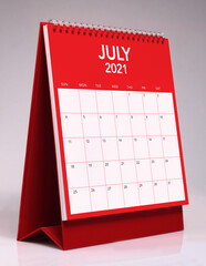 Simple desk calendar 2021 - July
