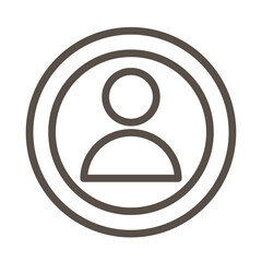 user avatar line style icon