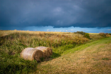 Dark clouds coming in from the Baltic Sea, Germany