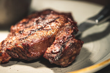 Pan fried sirloin steak.