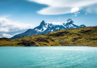 lake and mountains