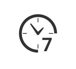 Open 7 days Icon. Vector Logo Template Illustration Design. Vector EPS 10.