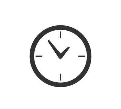 Clock icon in trendy flat style isolated on background. Clock icon page symbol for your web site design Clock icon logo, app, UI. Clock icon Vector illustration, EPS10.