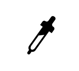 Dropper vector flat pictogram illustration isolated on white background