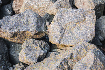 Many large stones close-up. For the background