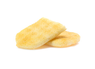 Rice cracker on white background
