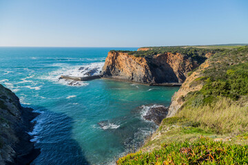 Atlantic rocky coast view