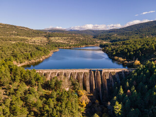 Obraz na płótnie Canvas Drone aerial view near Segovia