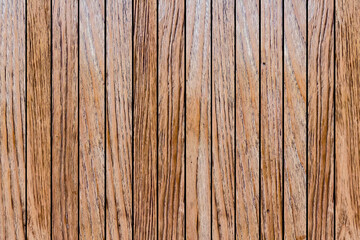 close up top view of vintage and retro brown wood stripe vertical background for show , promote content or product on display	