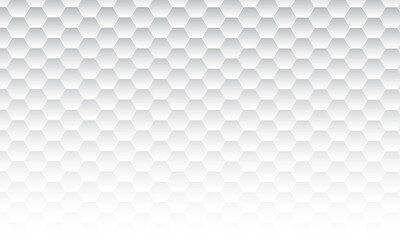 Abstract simple white hexagon background.