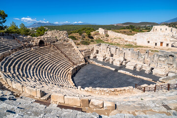 Naklejka premium Antique Theatre in the ancient Lycian city of Patara, Turkey.