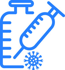 vaccine icon. injection icon vector