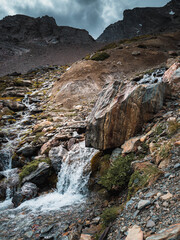 waterfall in the mountains
