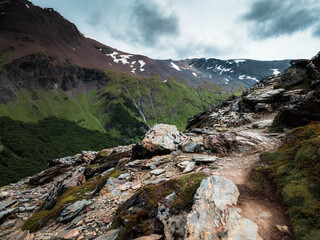 Fototapeta na wymiar landscape in the mountains Tierra del Fuego Ushuaia Argentina