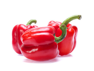 Red sweet pepper isolated on a white background