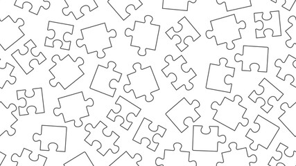Puzzle doodles for coloring. Seamless kid pattern game for coloring in color paints. Vector illustration background.