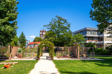Obraz premium Stadtgarten, Schwaebisch Gmuend, Baden-Württemberg, Deutschland 