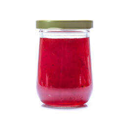 Jam jar isolated on white background