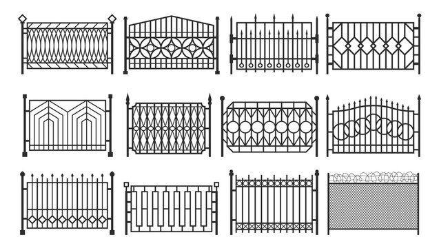 Fence, metal gates, iron steel barriers, fencing