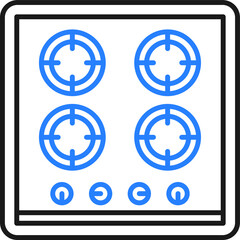 outline, isolated, icon, line, home, food, contour, cuisine, black, electric, cook, oven, burn, microwave, caution, burner, kitchen, cooking, vector, gas, stove, top, modern, button, interior, life, 