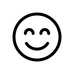 Smile emoji outline icon vector illustration isolated on white background