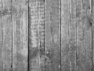 Naklejka premium The texture of aged wooden vertical planks.